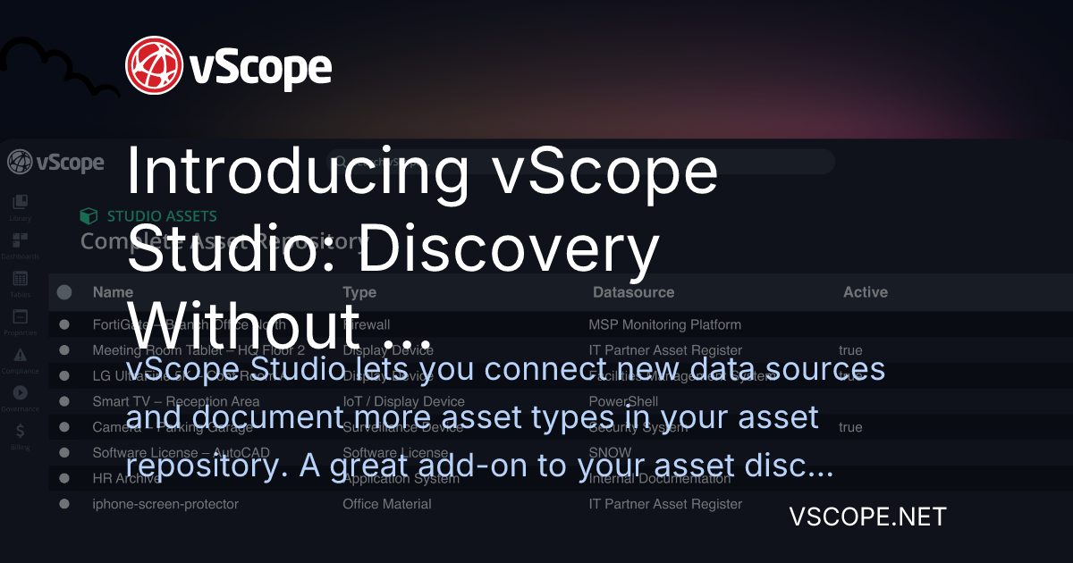 Vscope Introducing vScope Studio: Discovery Without Limits | vScope