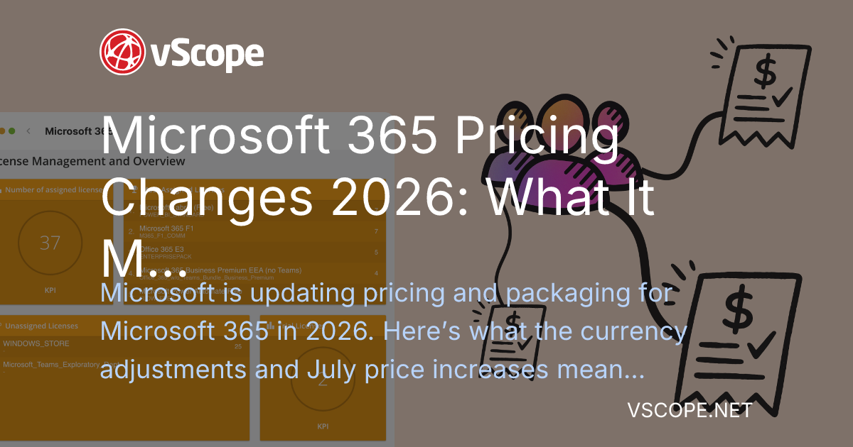 Microsoft 365 Pricing Changes 2026: What It Means for Your Budget | vScope