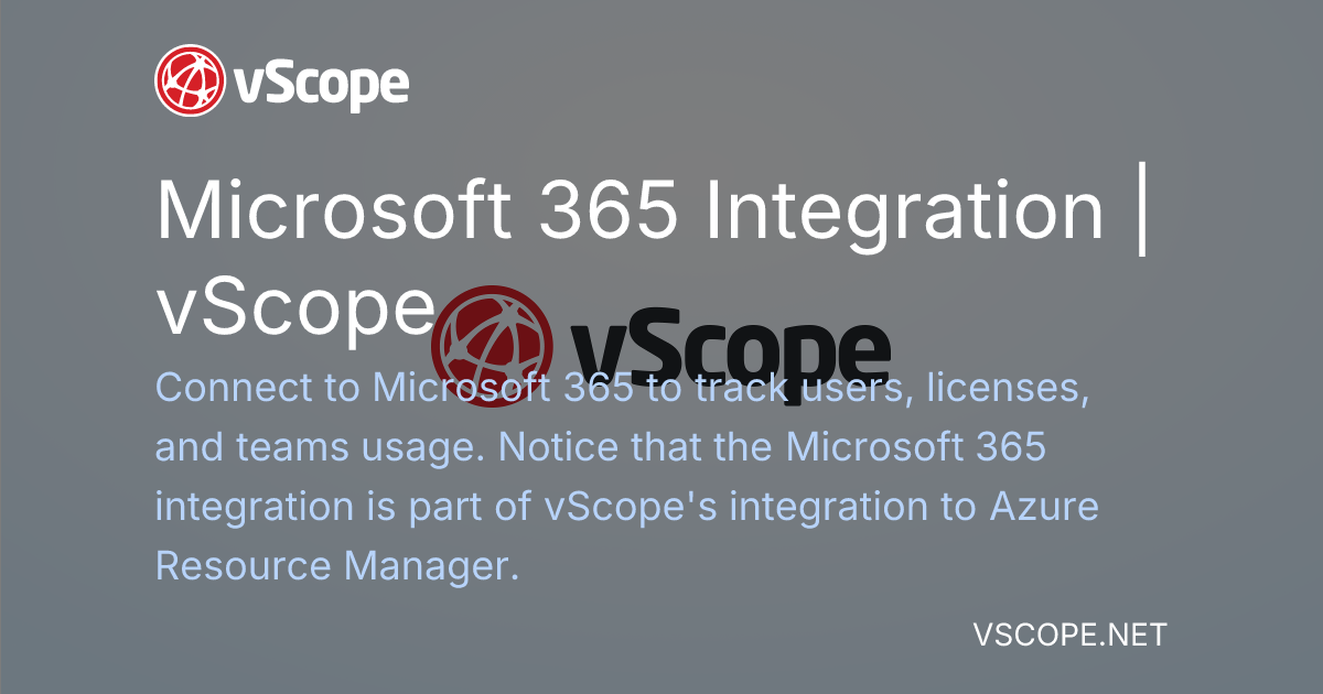 Vscope Microsoft 365 Integration | vScope