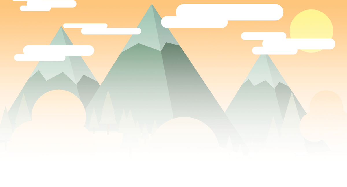 Illustration of mountains during dawn