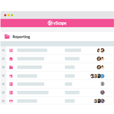 2 Flat illustration of a page in vScope