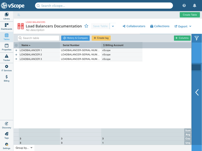 Table Explorer overview